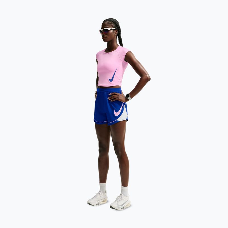 Дамски шорти за бягане Nike Tempo Dri-Fit Unlined old royal/football grey/pink rise 2