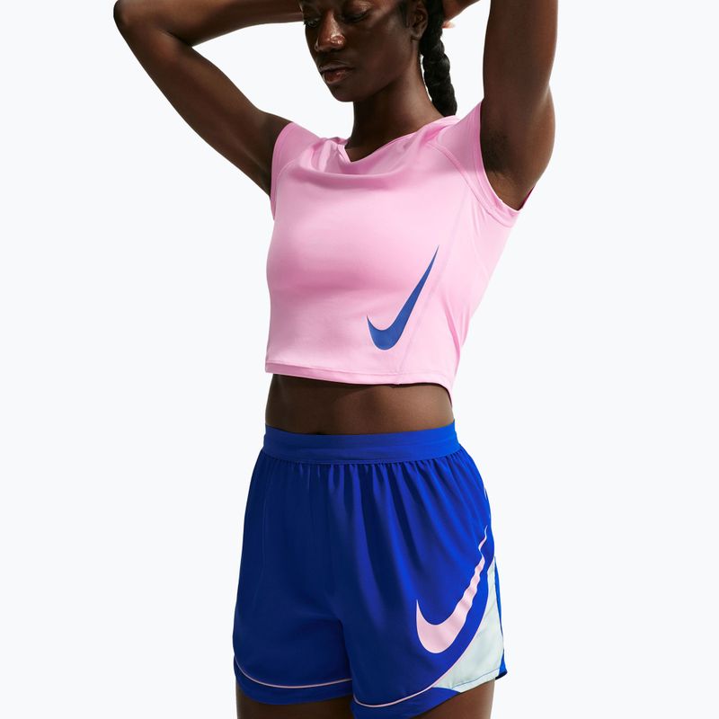 Дамски шорти за бягане Nike Tempo Dri-Fit Unlined old royal/football grey/pink rise 4
