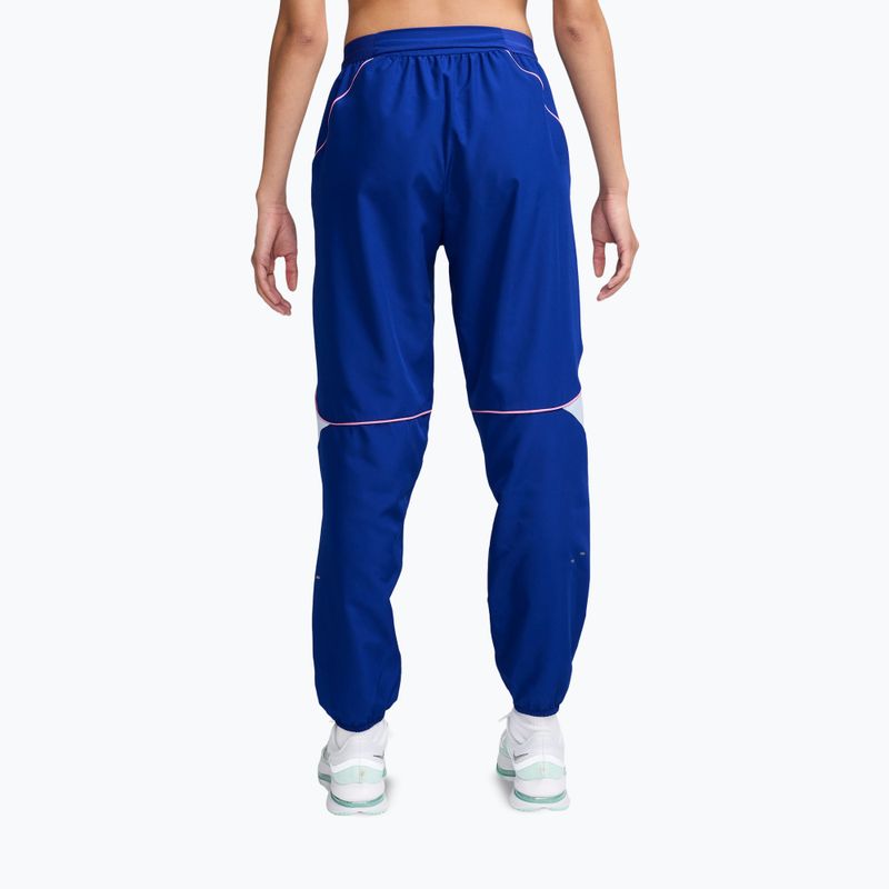 Дамски панталони Nike Swoosh Dri-Fit old royal/football grey/pink rise 2