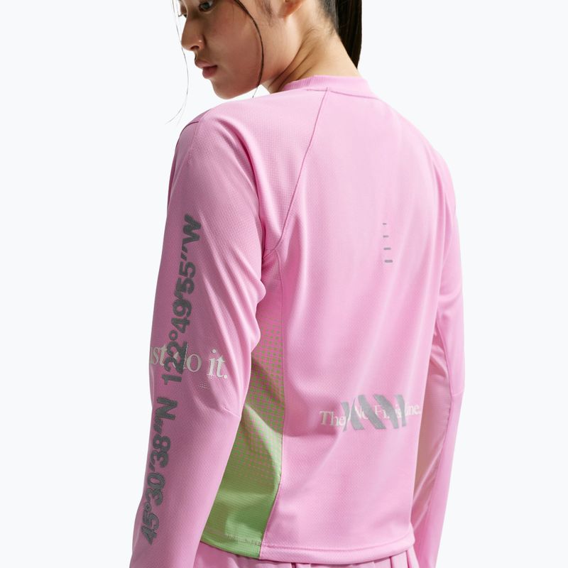 Дамска блуза за бягане с дълъг ръкав Nike Swift Jersey Top pink rise/illusion green 4