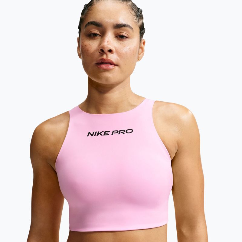 Спортен сутиен Nike Pro Sculpt pink rise/black