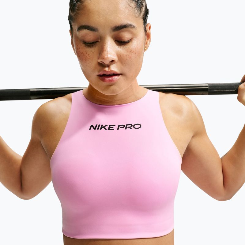 Спортен сутиен Nike Pro Sculpt pink rise/black 5