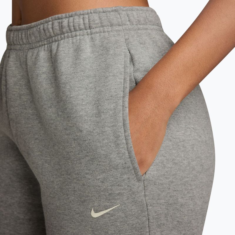 Дамски панталони Nike Studio Fleece dark grey heather/sail 3