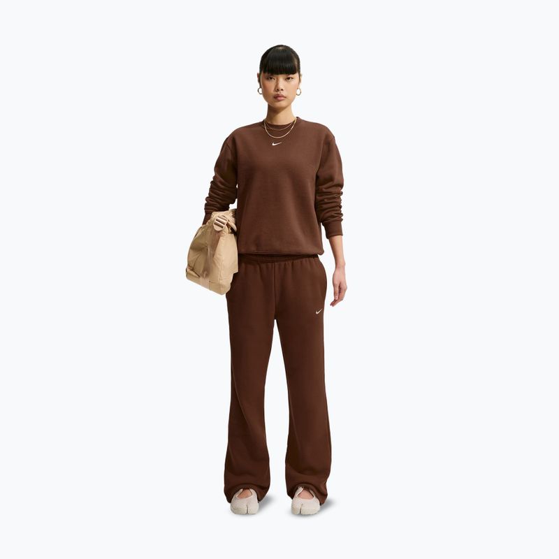Дамски суитшърт Nike Studio Fleece cacao wow/sail 2