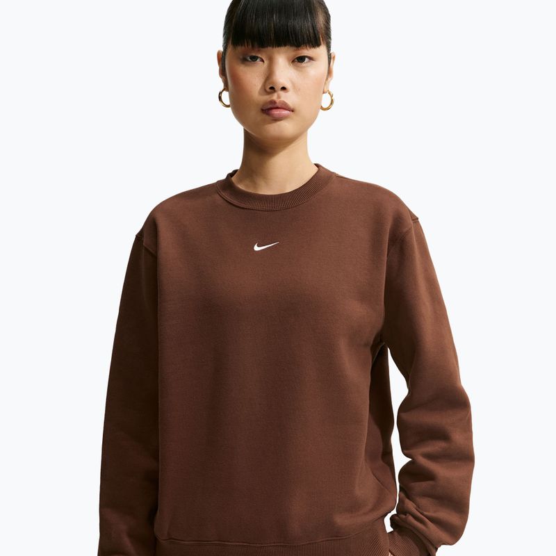 Дамски суитшърт Nike Studio Fleece cacao wow/sail 4