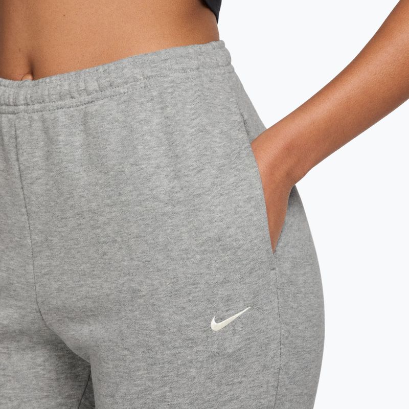 Дамски панталони Nike Studio Fleece dark grey heather/Sail 3