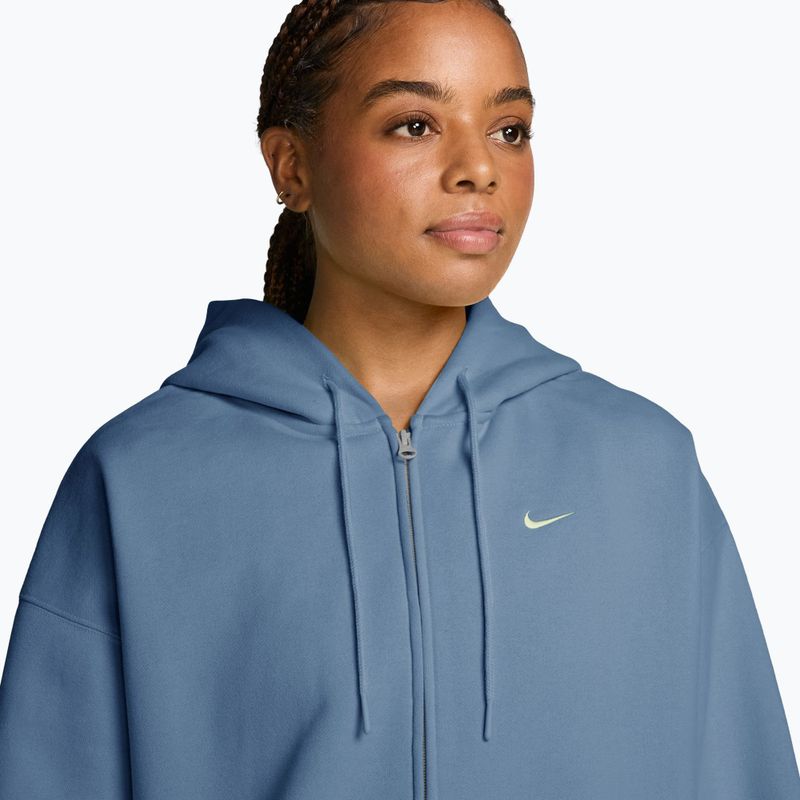 Дамски суитшърт Nike Studio Fleece Medium Weight Oversized Full Zip work blue/sail 3