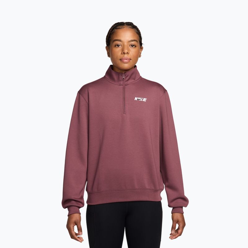 Дамски суитшърт за тренировка Nike Studio Fleece Sport pink smoke/mystic dates/white
