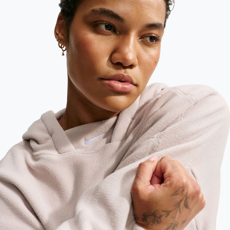 Дамски суитшърт за тренировка Nike One Therma-FIT Oversized cream Ii/white 4