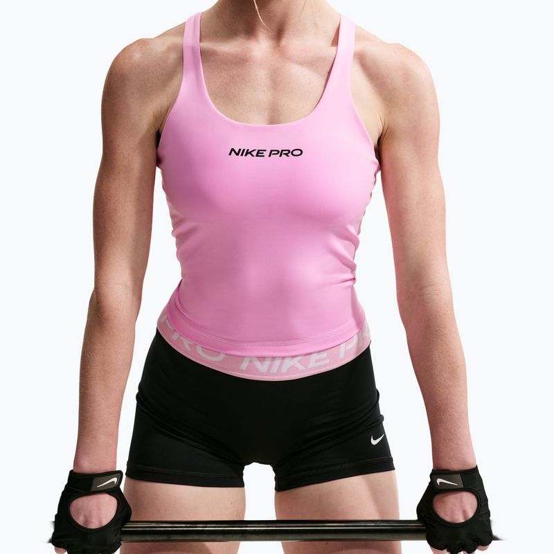 Дамска тренировъчна тениска Nike Pro Sculpt pink rise/black 4