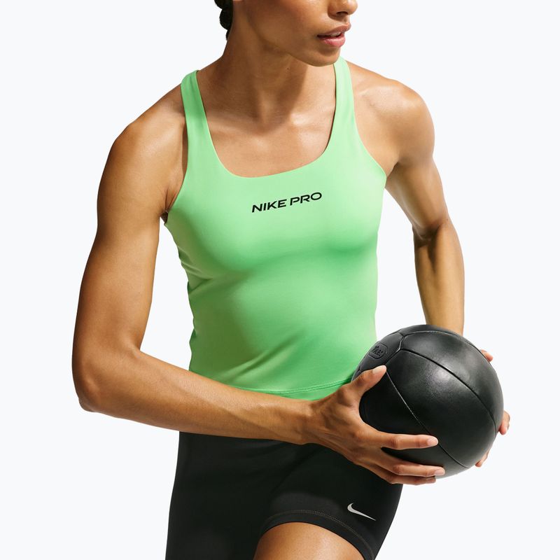 Дамска тренировъчна тениска Nike Pro Sculpt illusion green/cucumber calm/black 5
