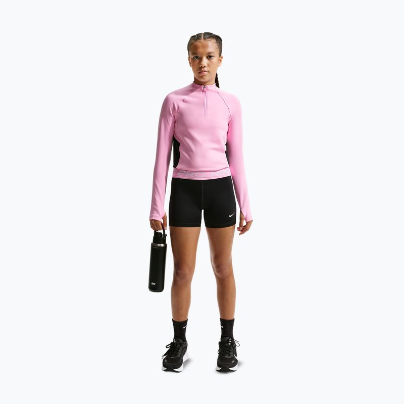 Детски къси панталони/шорти Nike Pro black/pink rise/white 2