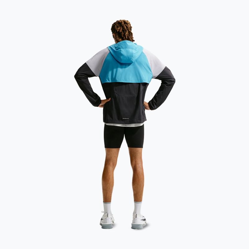 Мъжко яке за бягане Nike Impossibly Light Windrunner black/light current blue/wolf grey 3