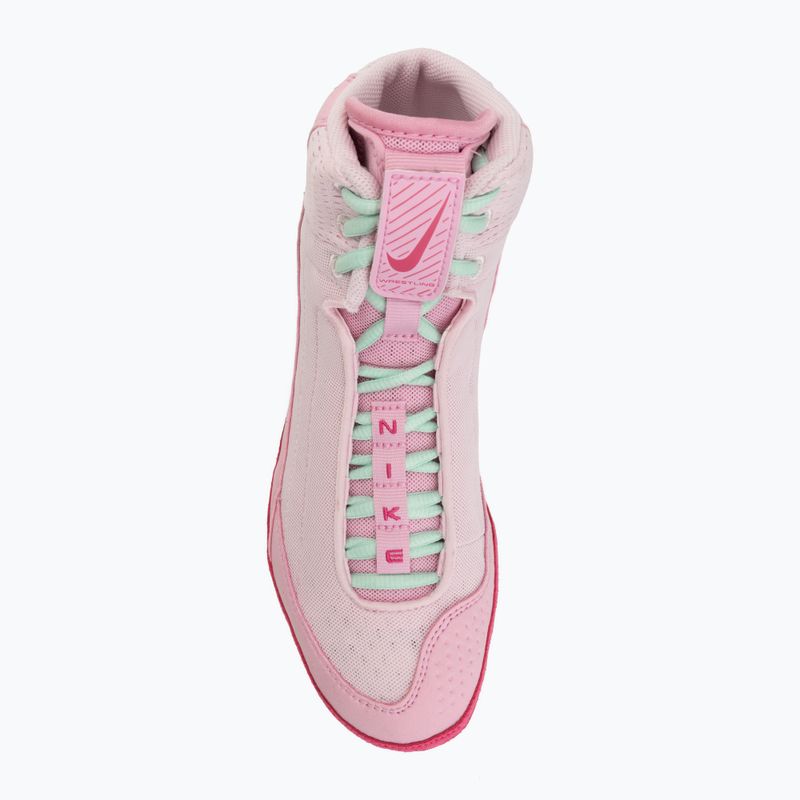 Обувки за борба Nike Inflict 4 pink foam/desert pink/pink rise/rrtic green 5