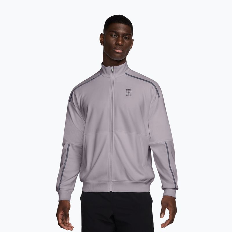 Мъжки суитшърт за тенис Nike Court Heritage silver lilac/gridiron