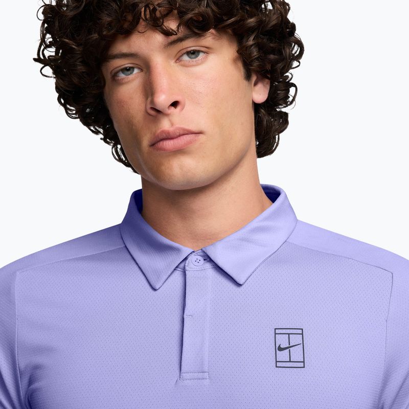 Мъжка тениска за тенис Nike Court Advantage purple pulse/gridiron 3