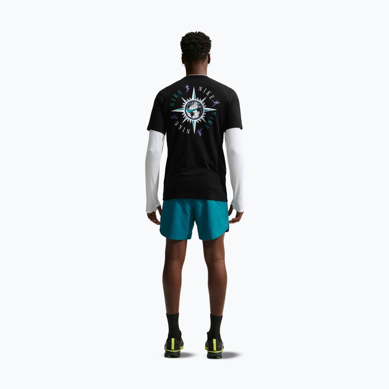 Мъжка тениска за бягане Nike Dri-Fit Graphic black/action grape 3