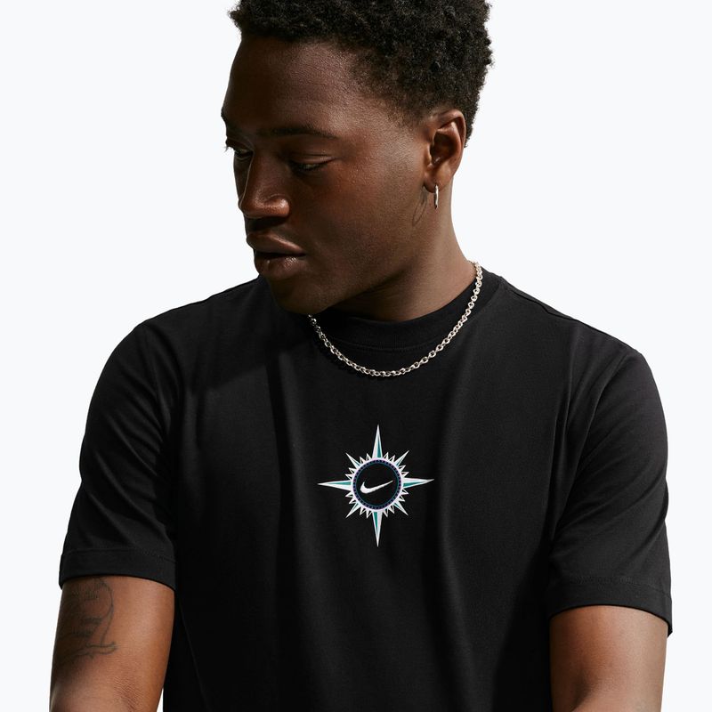 Мъжка тениска за бягане Nike Dri-Fit Graphic black/action grape 4