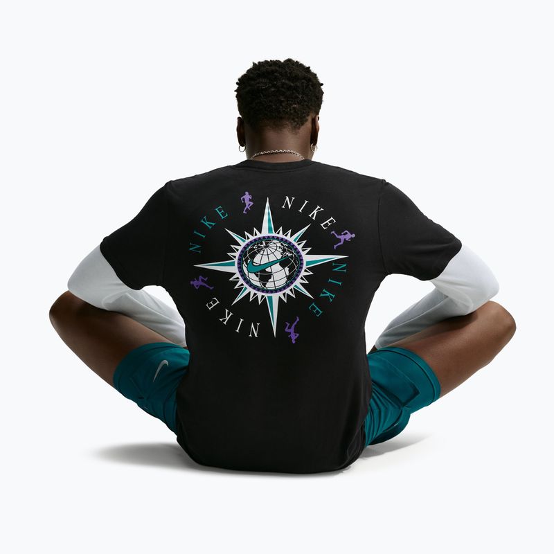 Мъжка тениска за бягане Nike Dri-Fit Graphic black/action grape 5