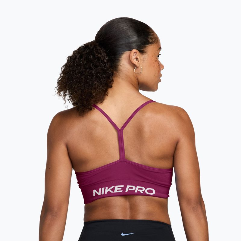 Спортен сутиен  Nike Pro Seamless Light Support true berry/white 2