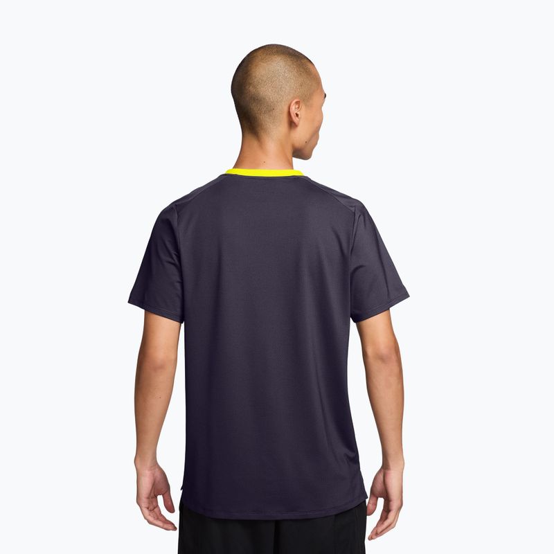 Мъжка тениска за тенис Nike Court Advantage purple dynasty/lemon venom/lemon venom 2