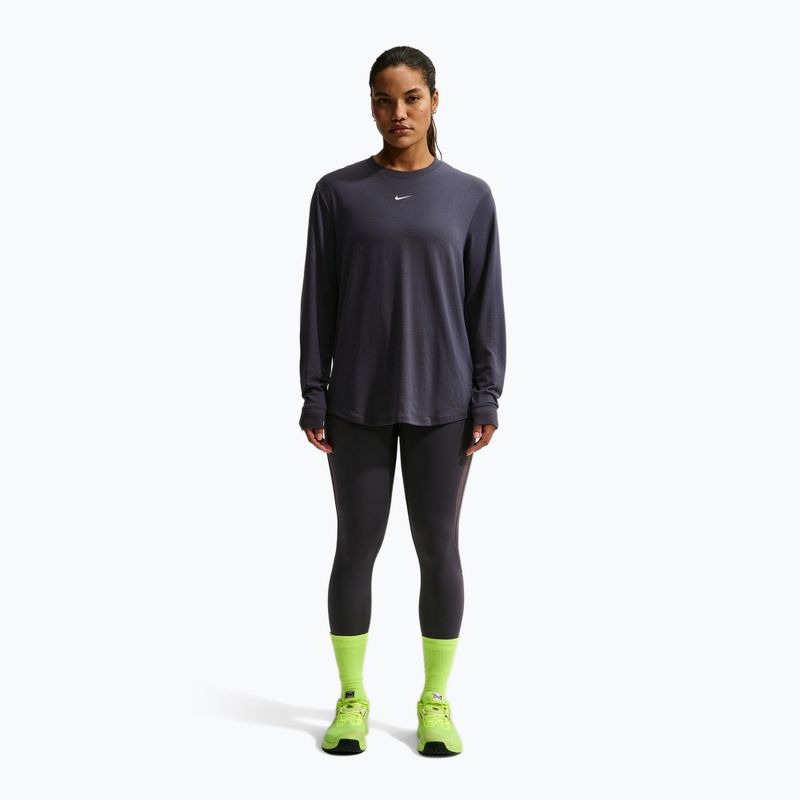 Дамска блуза с дълъг ръкав за тренировка Nike One Relaxed Dri-Fit gridiron/white 2