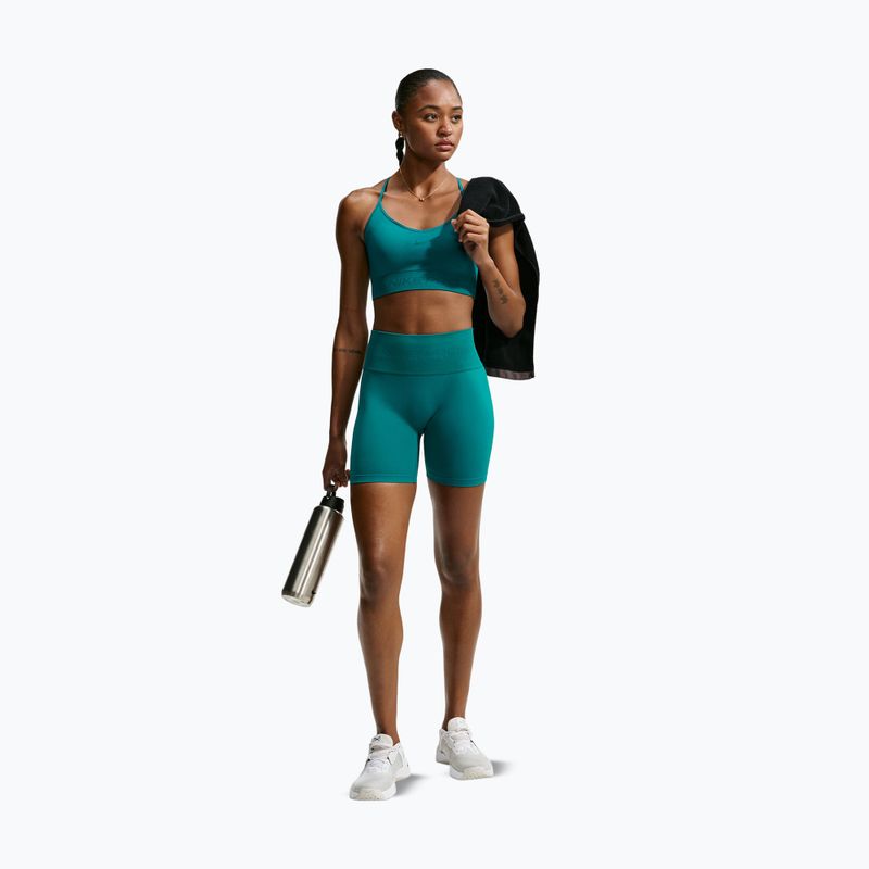 Дамски къси панталони/шорти Nike Pro Seamless High-Waisted Biker 5" bright spruce 2