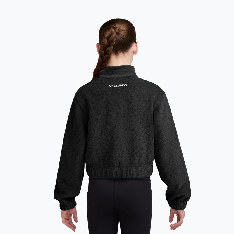 Детски суитшърт Nike Pro Therma-FIT Full-Zip black/white 2
