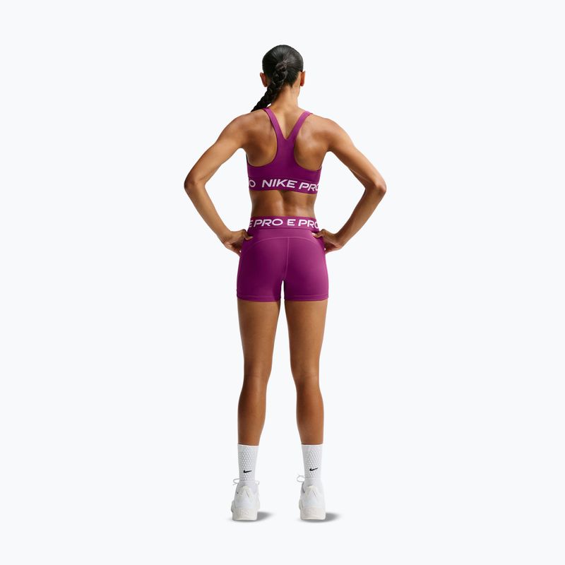 Дамски шорти Nike Pro Mid-Rise Biker 3" true berry/white 3