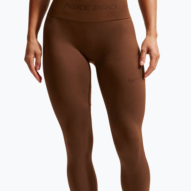 Дамски клин Nike Pro Seamless High-Waisted 7/8 cacao wow 4