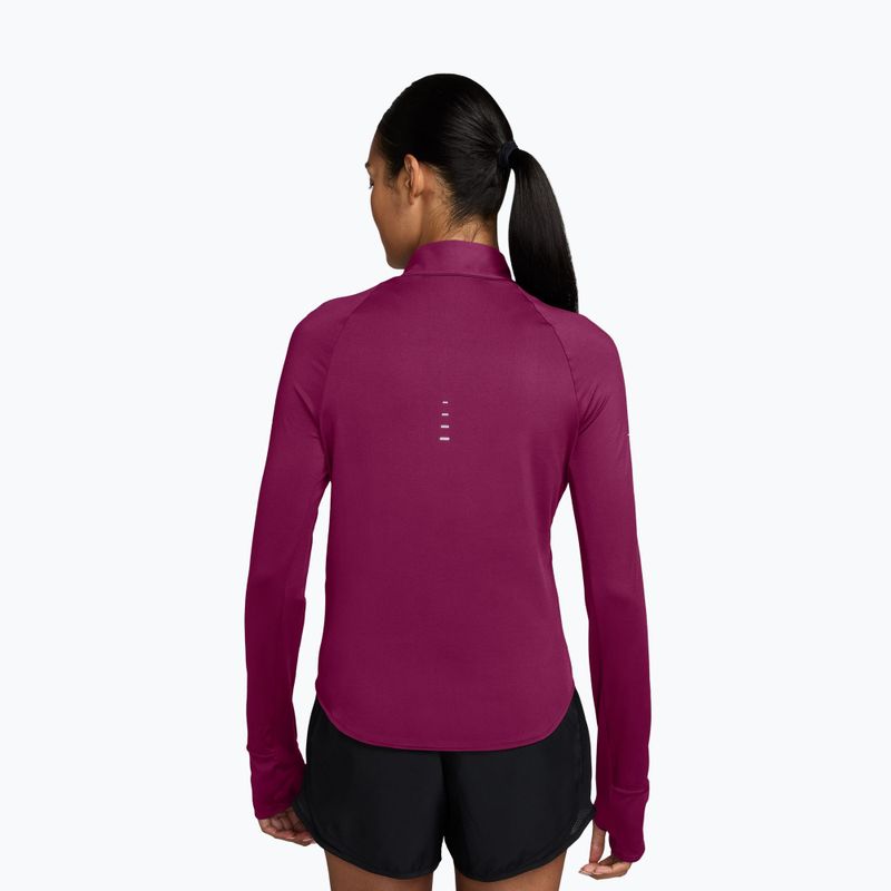 Дамски суитшърт за бягане Nike Swift Dri-FIT UV 1/4-Zip true berry 2