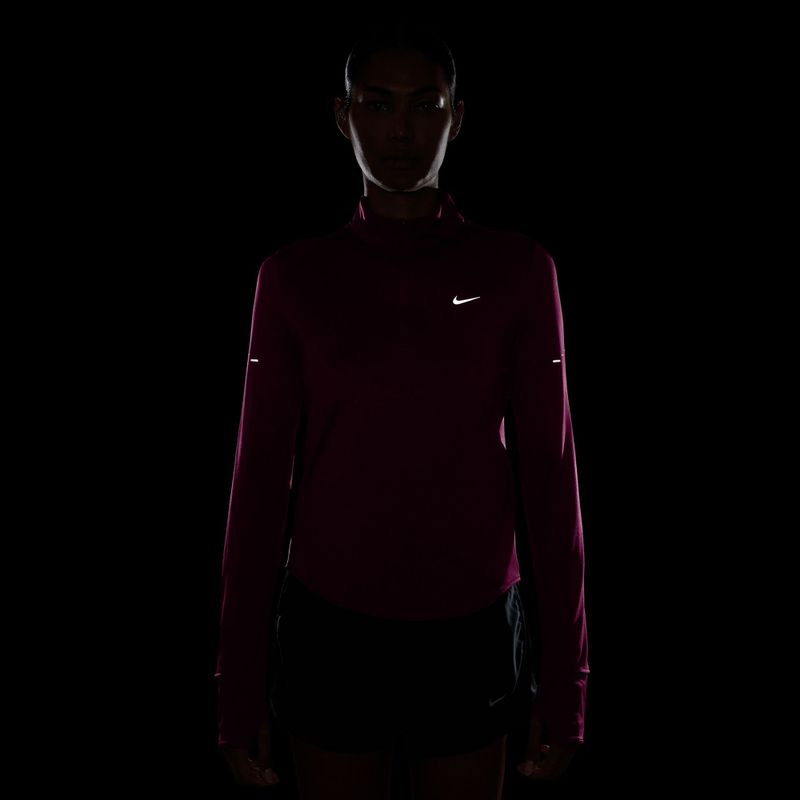 Дамски суитшърт за бягане Nike Swift Dri-FIT UV 1/4-Zip true berry 4