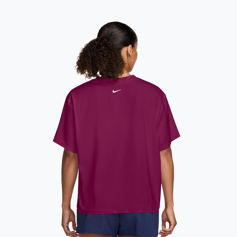Дамска тренировъчна тениска Nike Pro Dri-Fit Loose true berry/white 2