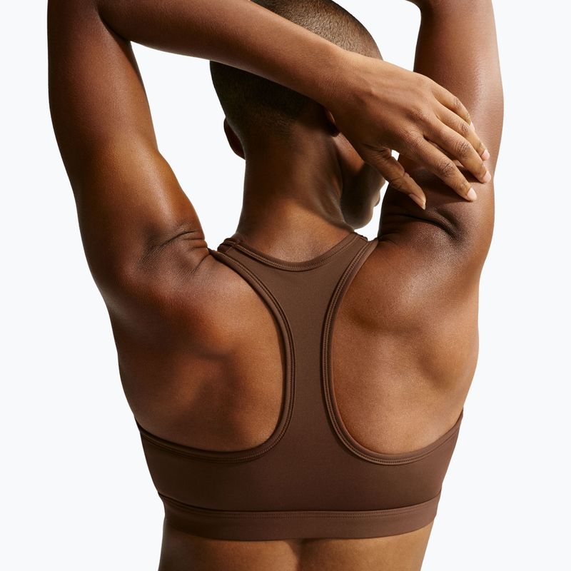 Дамски спортен сутиен Nike Swoosh Medium Support cacao wow/white 5
