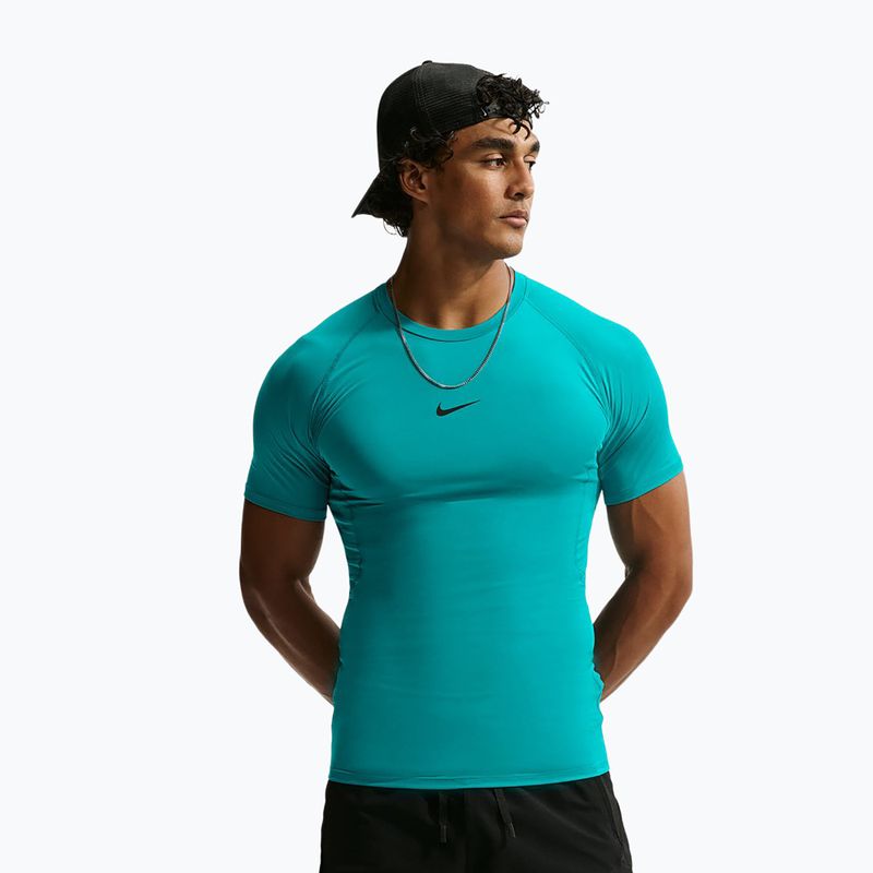 Мъжка тренировъчна тениска Nike Pro Dri-Fit Tight SS Fitness energy/black
