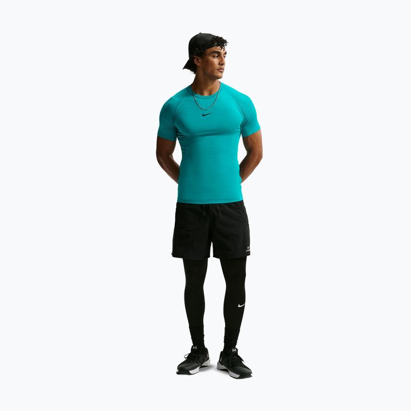 Мъжка тренировъчна тениска Nike Pro Dri-Fit Tight SS Fitness energy/black 2