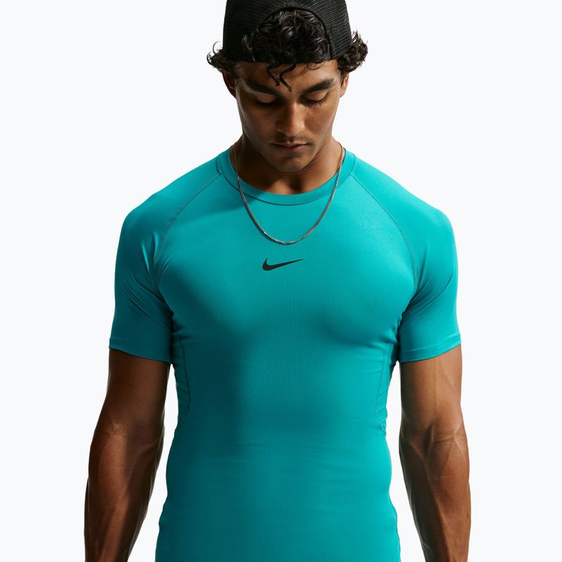 Мъжка тренировъчна тениска Nike Pro Dri-Fit Tight SS Fitness energy/black 4