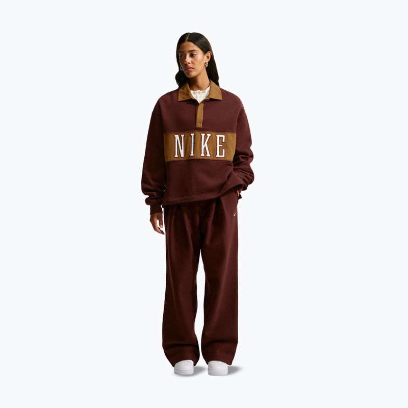 Дамски суитшърт Nike Studio Fleece Medium Weight mystic dates/light british tan/sail 2