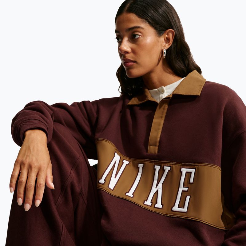 Дамски суитшърт Nike Studio Fleece Medium Weight mystic dates/light british tan/sail 4