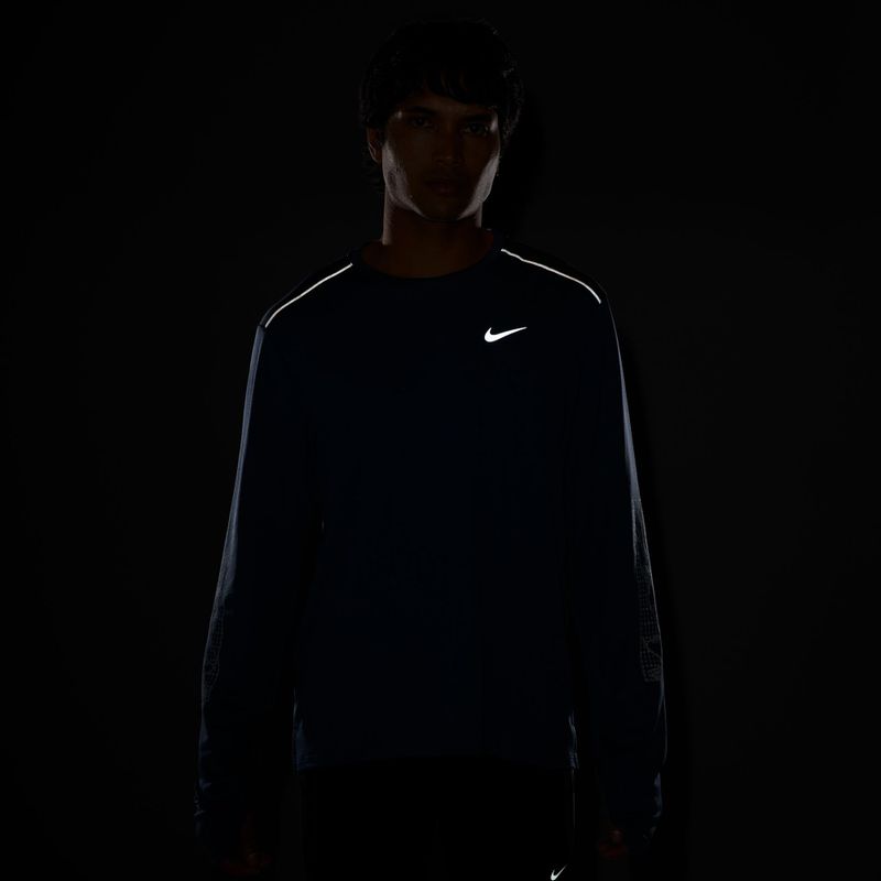 Мъжка блуза за бягане с дълъг ръкав Nike Miler new slate 4