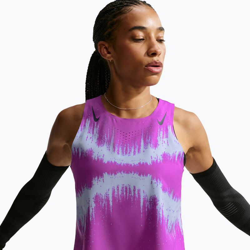 Дамска тениска за бягане Nike AeroSwift vivid purple/purple dynasty 4