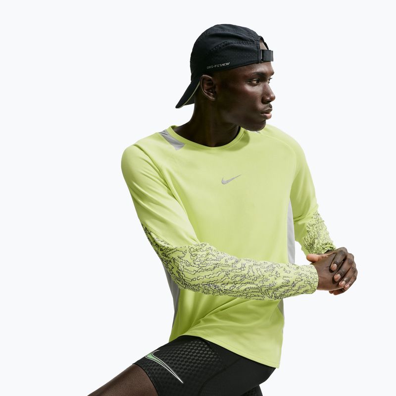 Мъжка блуза за бягане с дълъг ръкав Nike Stride light lemon twist/grey fog 4