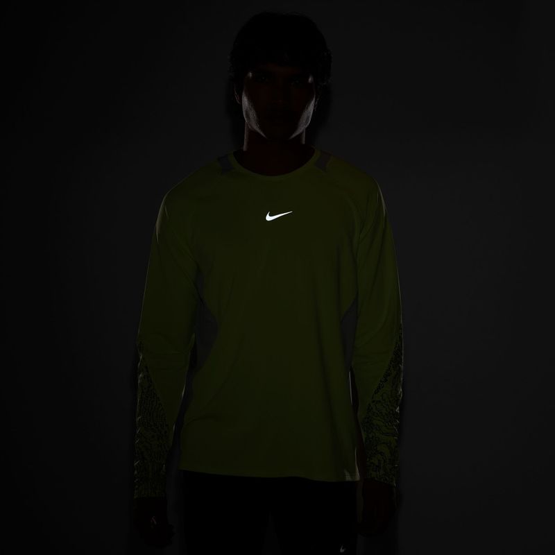 Мъжка блуза за бягане с дълъг ръкав Nike Stride light lemon twist/grey fog 7