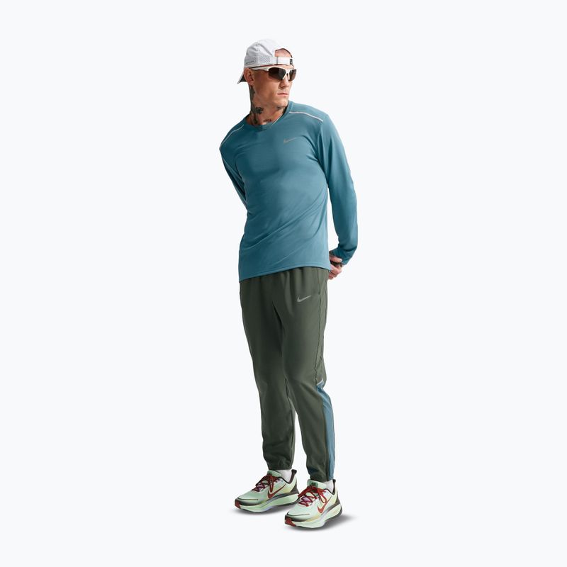 Мъжки панталони за бягане Nike Miler Dri-Fit Woven camo green/mineral slate 2