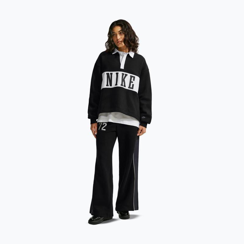 Дамски суитшърт Nike Studio Fleece Medium Weight total black/sail/sail 2