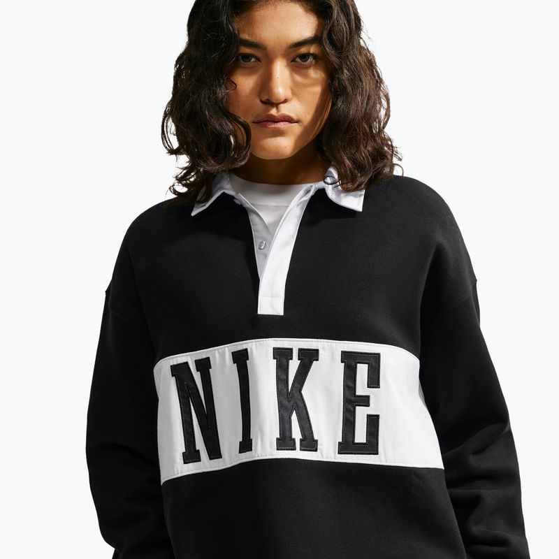 Дамски суитшърт Nike Studio Fleece Medium Weight total black/sail/sail 4
