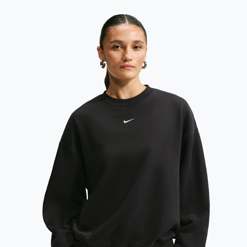 Дамски суитшърт Nike Studio Fleece Medium Weight total black/sail 4