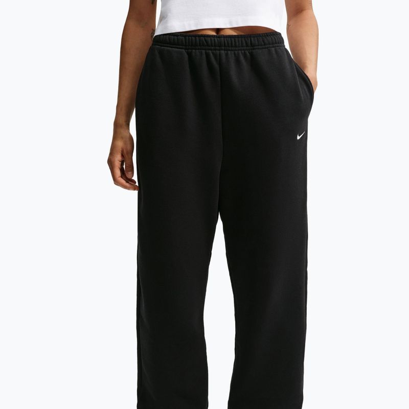 Дамски панталони Nike Studio Fleece Medium Weight total black/sail 5