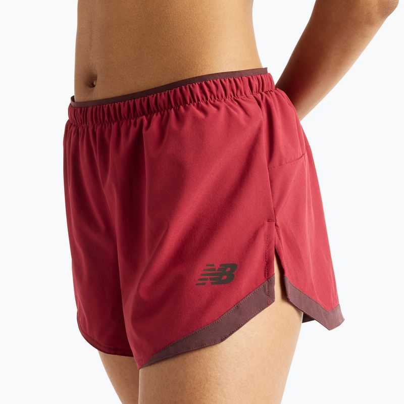 Дамски шорти за бягане New Balance Run Essentials 3" Short podium red 4