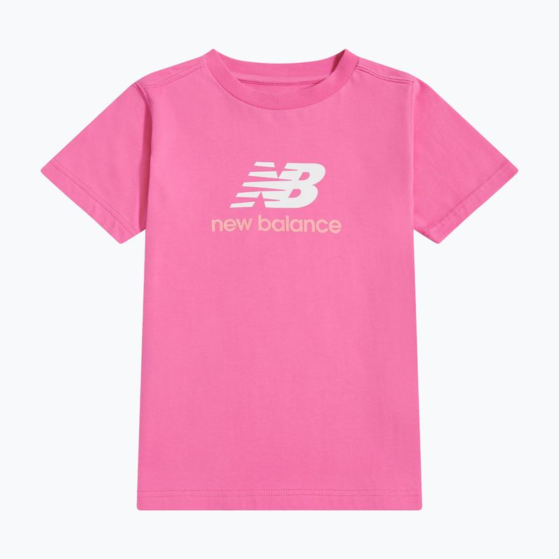 Детска тениска New Balance Jersey Stacked Logo Tee pink satin 6